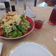 House salad and house red wine, Refene, Piraeus