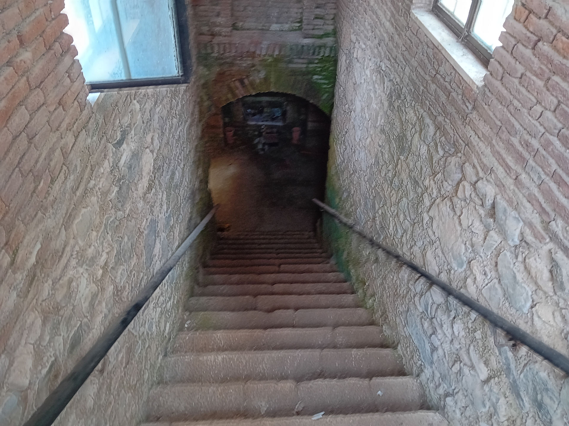 Stairs at Chaïmathanasēs into underground crypt