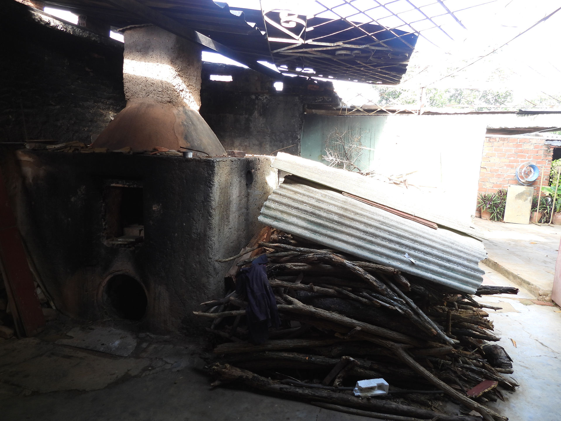 The kiln for firing the clay works