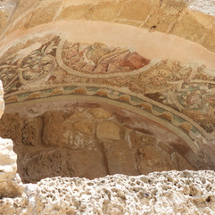 Arch with mosaic, ruins at Salamis, Yeni Boğaziçi