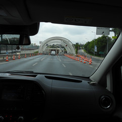 Approaching the Avrasya Tunnel under Bosphorus in Istanbul 