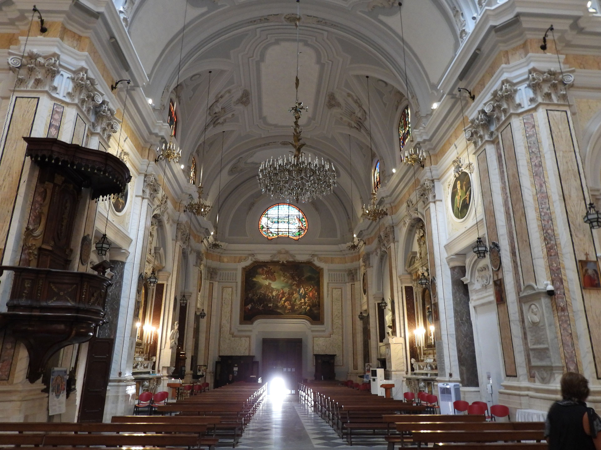 Nave view towards west entry