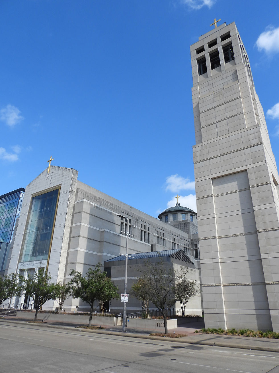 Exterior with bell tower,  Co-Cathedral of the Sacred Heart , Houston