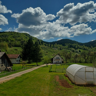 View out window on the bus from Sarajevo to Belgrade