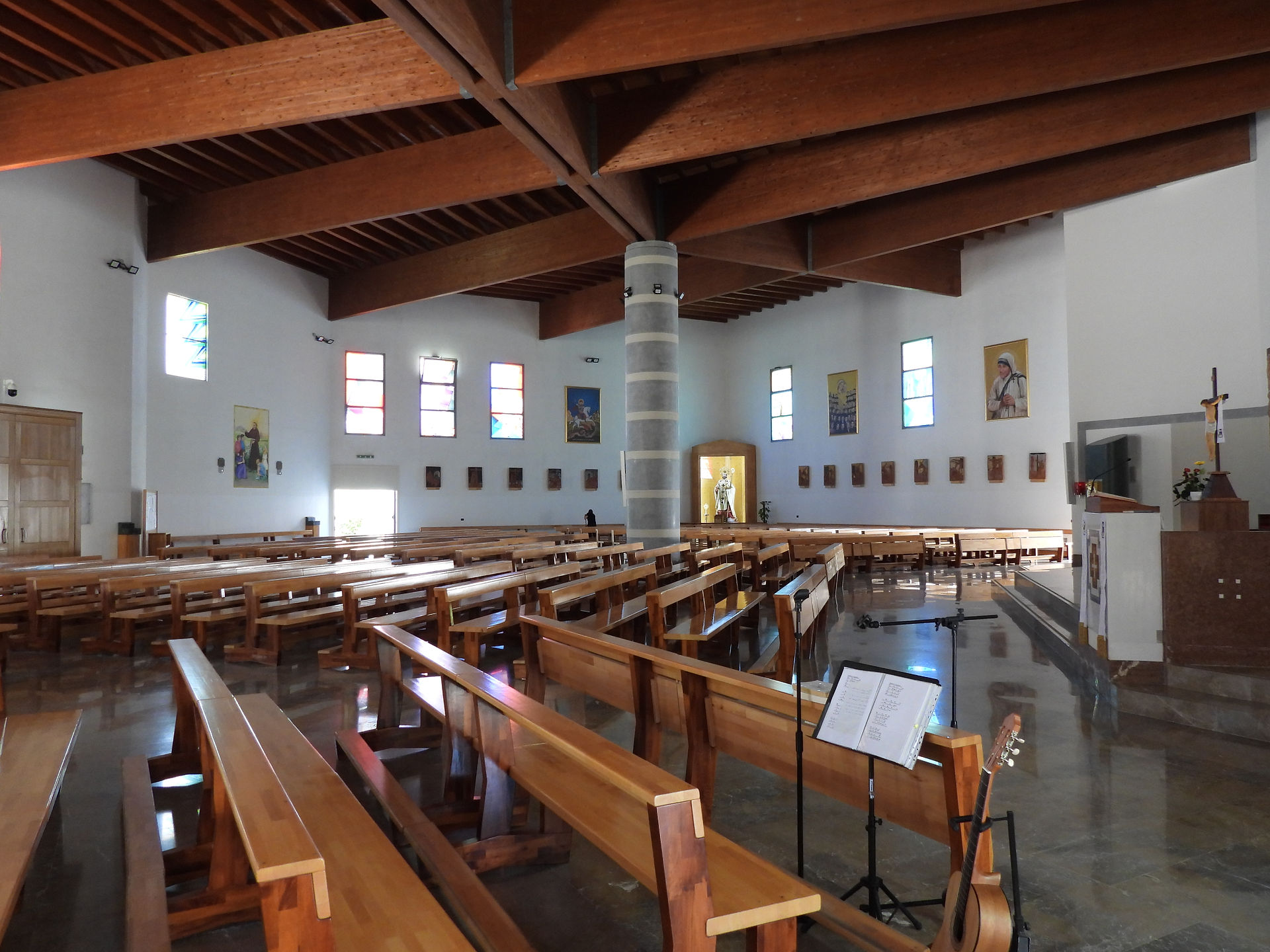 View of nave from back corner, St Nicholas Cathedral, Lezhe