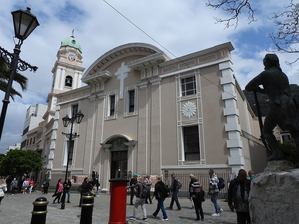 Exterior of Cathedral of St Mary the Crowned, Gibraltar, United Kingdom Overseas Territory