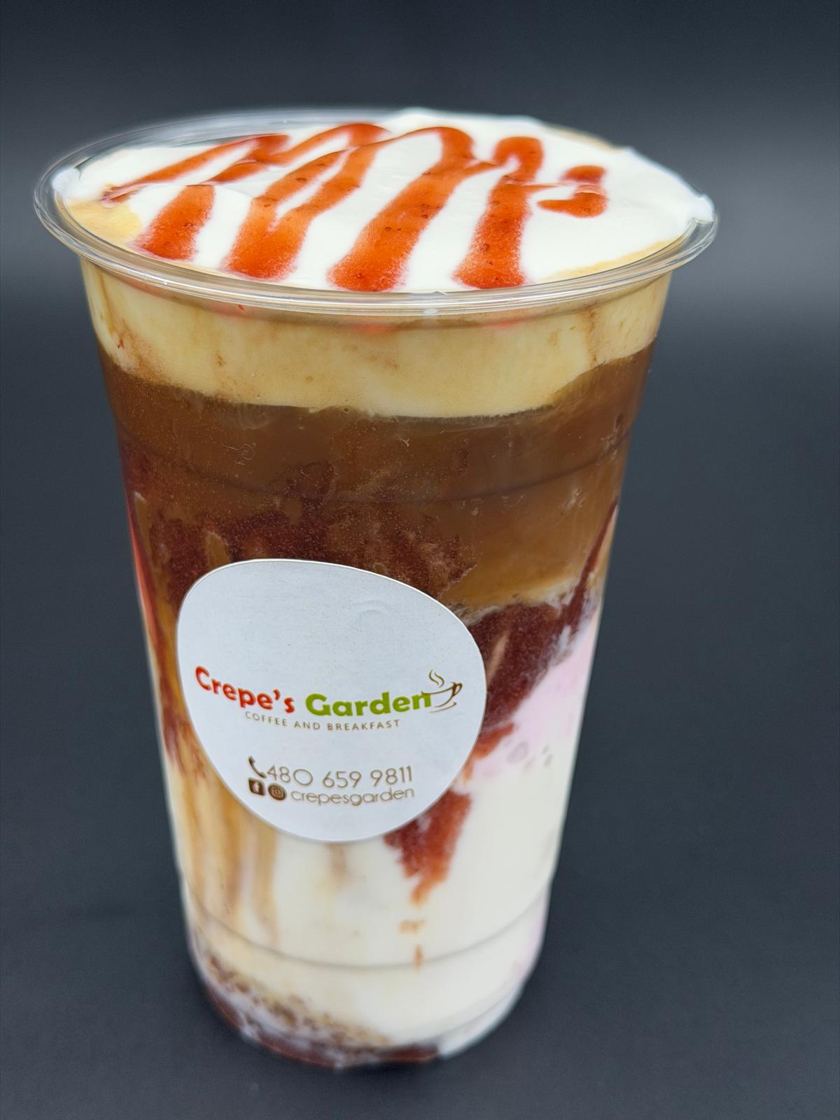 Iced Latte - Strawberry Ice Cream