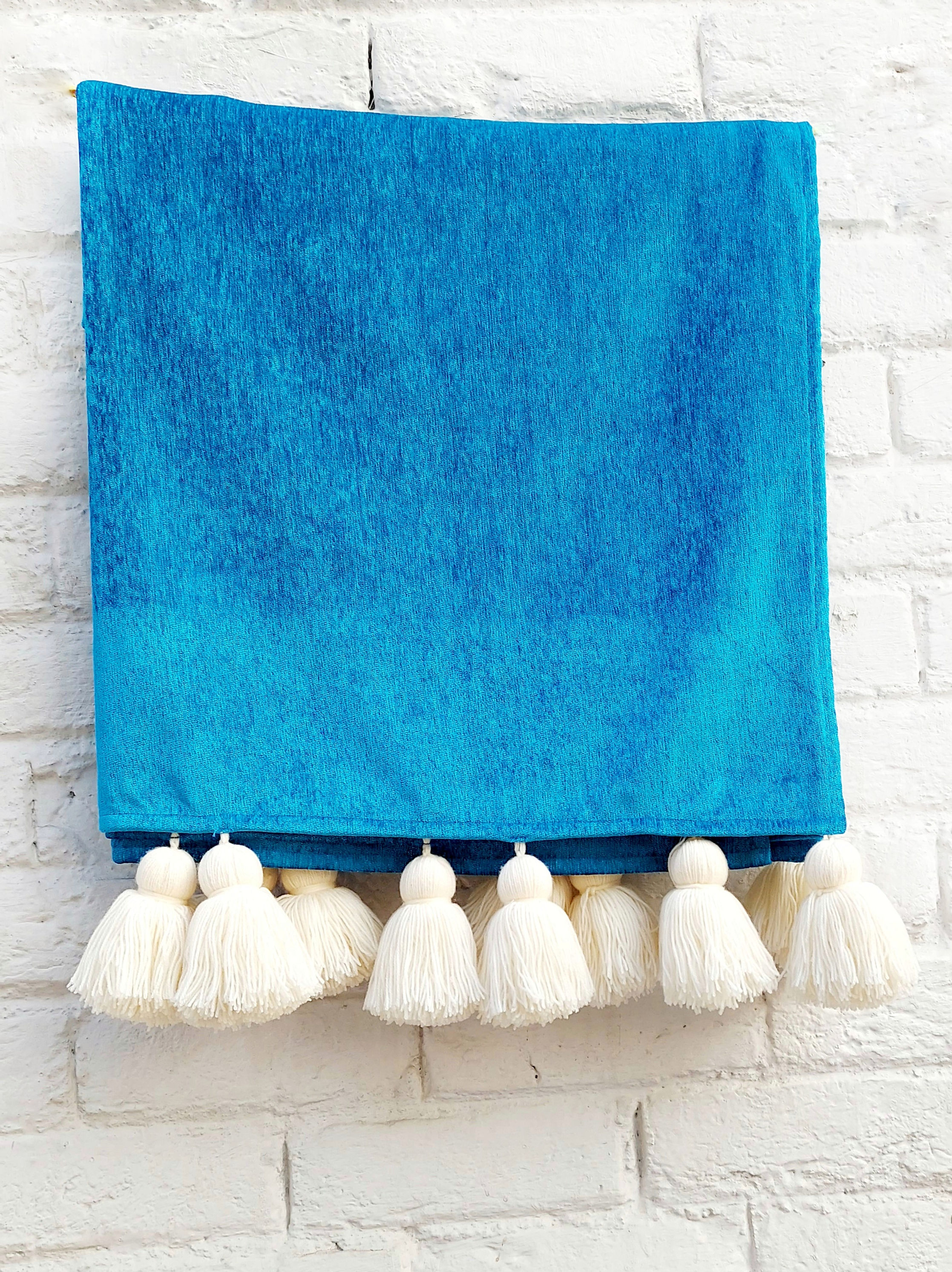 Teal Blue Curve Corner Sofa Cover