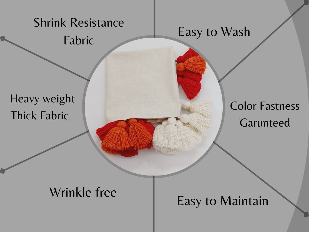 Solid White Tassel Cover