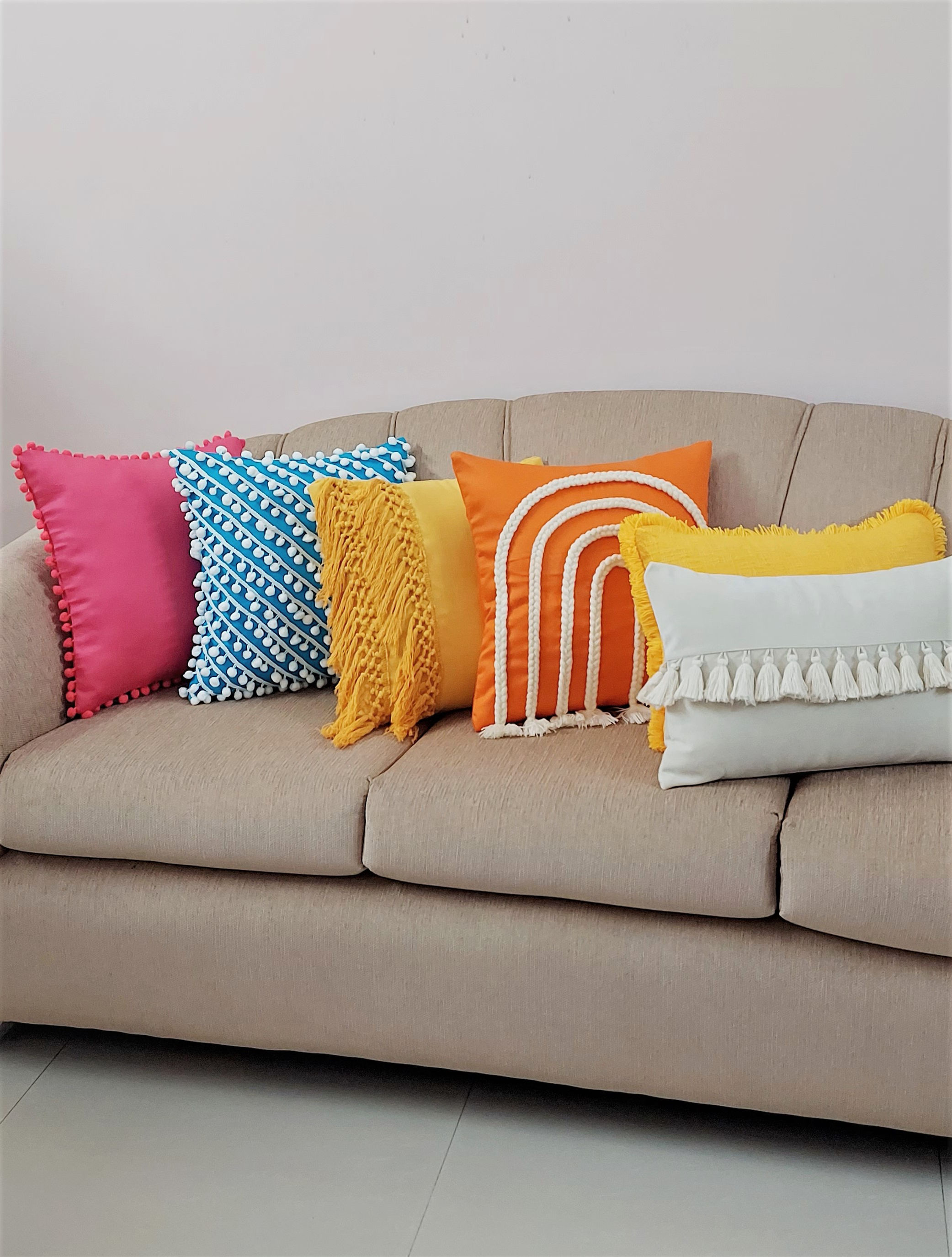Blue white throw pillow