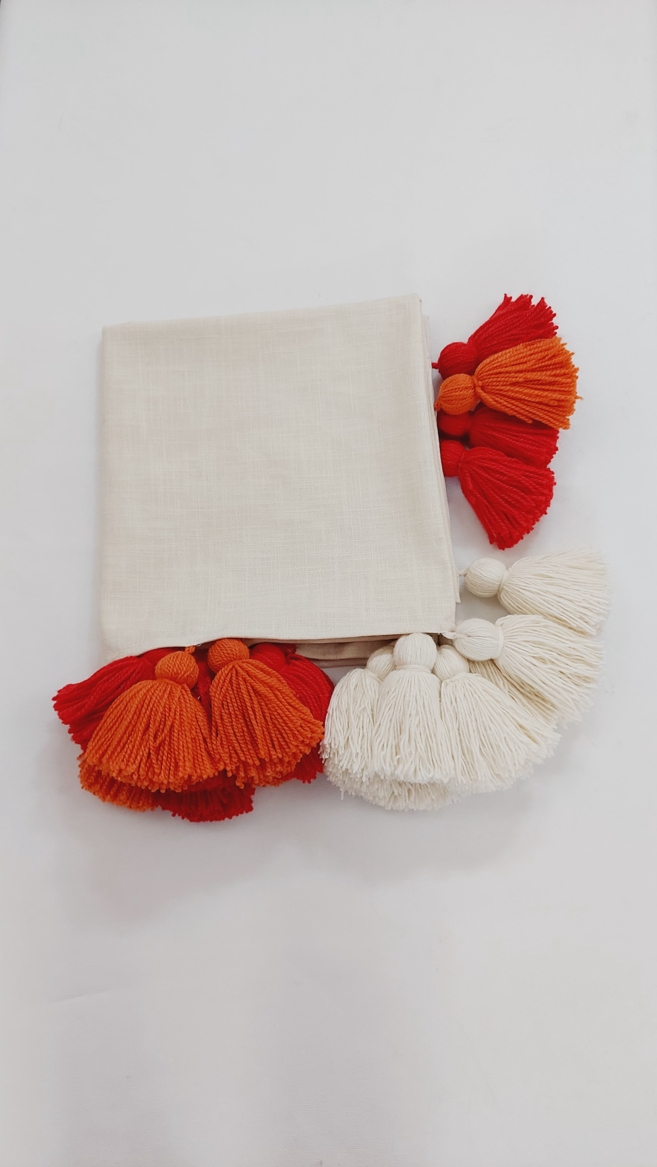 Solid White Tassel Cover