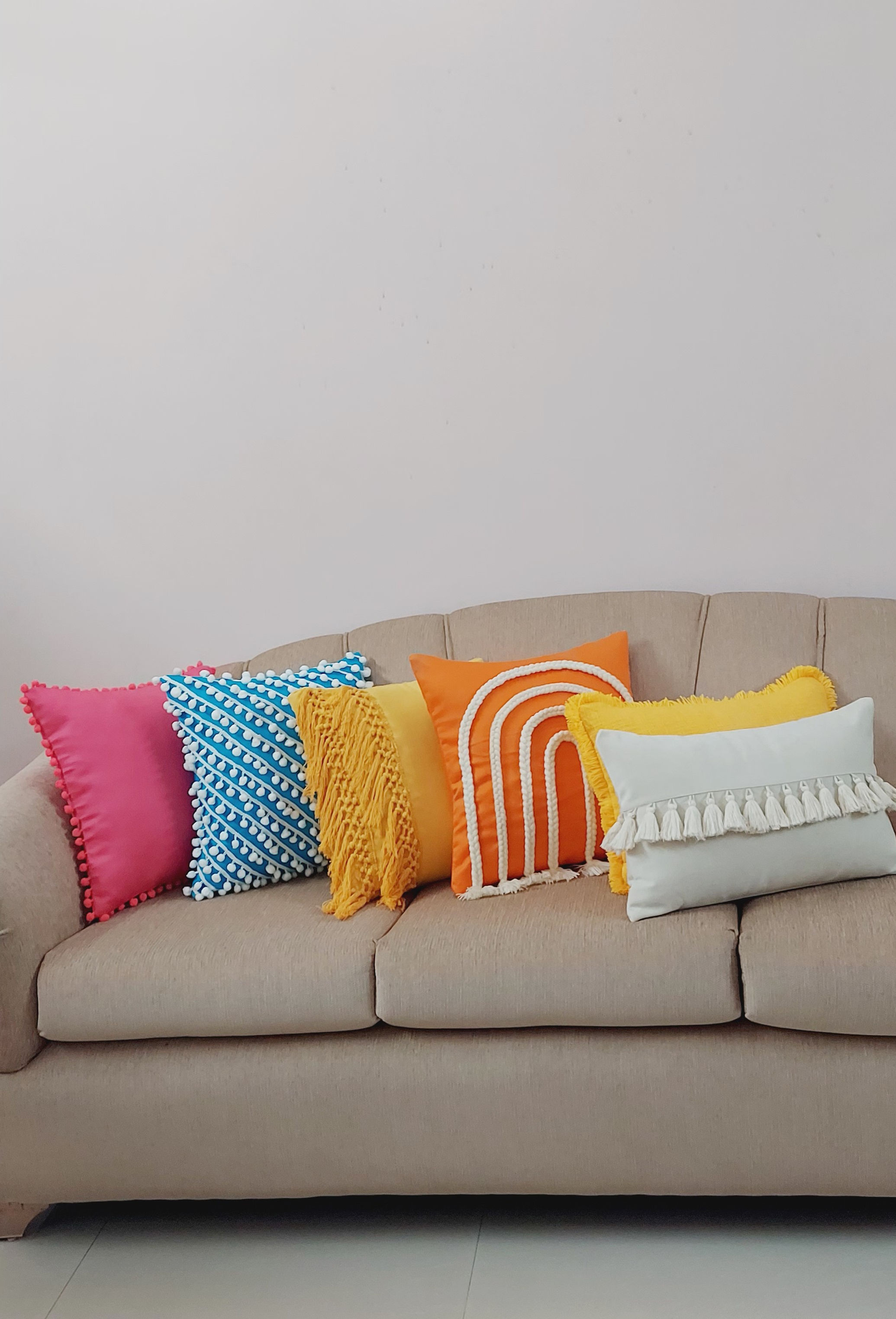 Sky blue throw pillows
