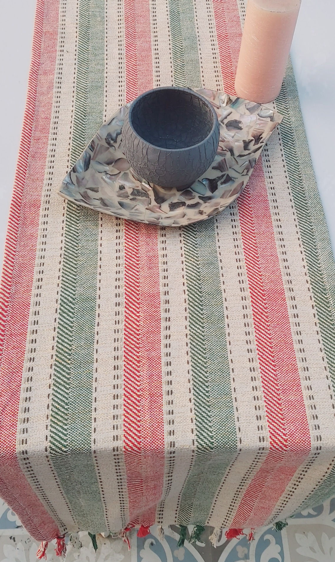 Multicolor Weaved Table Runner