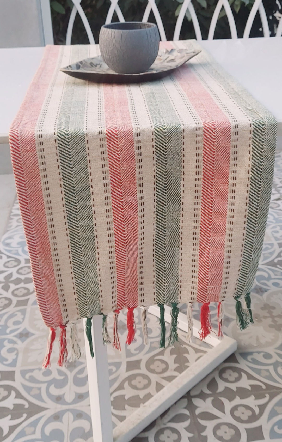 Multicolor Weaved Table Runner