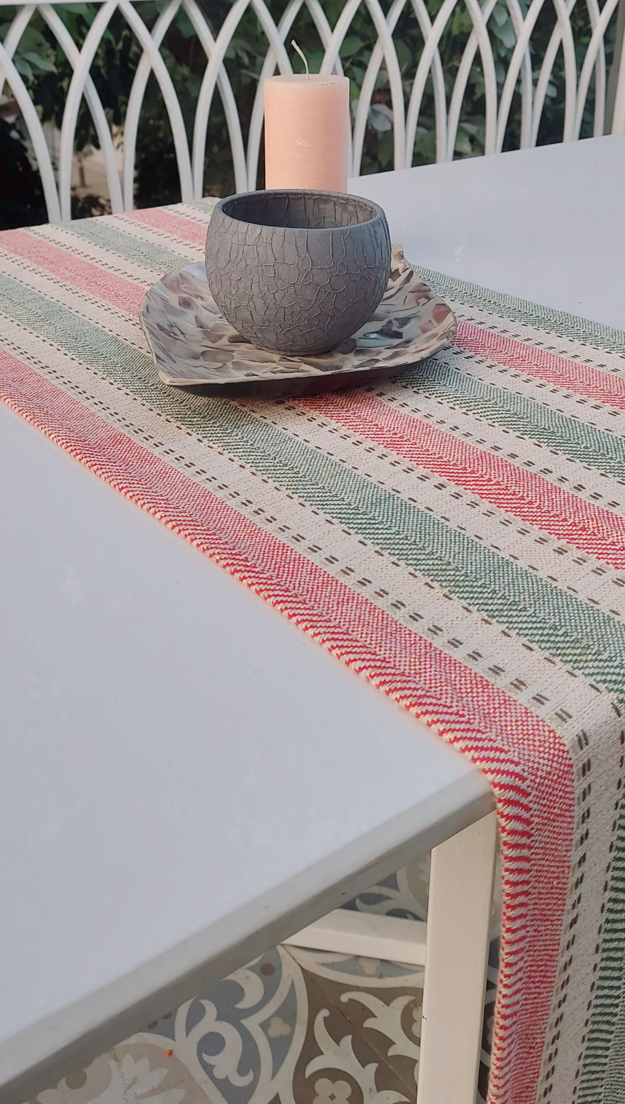 Multicolor Weaved Table Runner