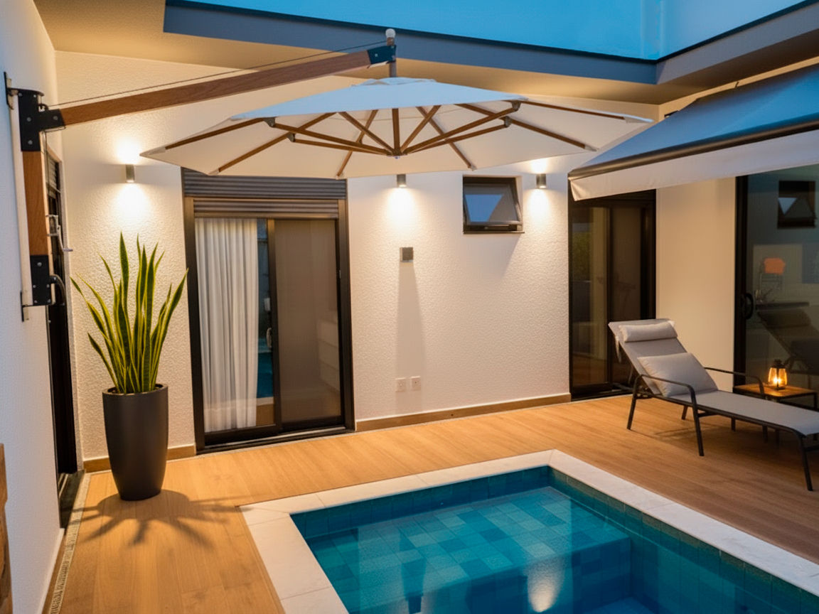 Omb. de parede Standard PLUS 3m - Alumínio Linheiro - TECIDO BAGUM