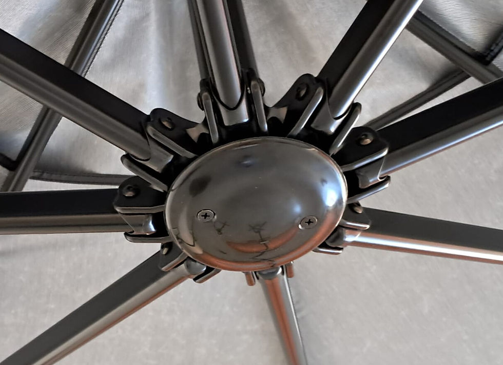 Miniatura: Omb. de parede Standard Retract 3m - Alumínio Preto - TECIDO OLEFIN