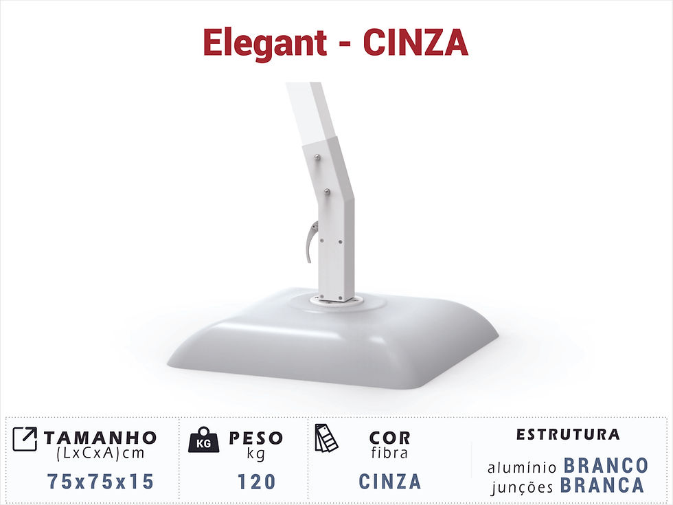 Miniatura: Omb. lateral Standard PLUS 2.6m + INOX - Alumínio Branco - TECIDO OLEFIN