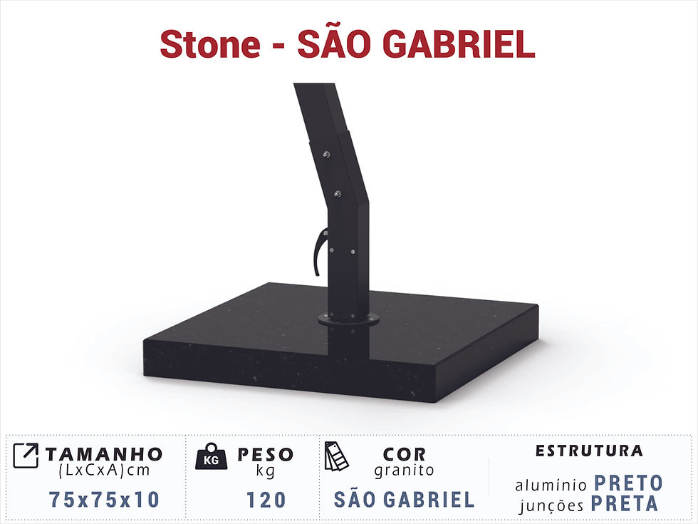 Miniatura: Omb. lateral Standard PLUS 3x3m - Alumínio Preto - TECIDO OLEFIN