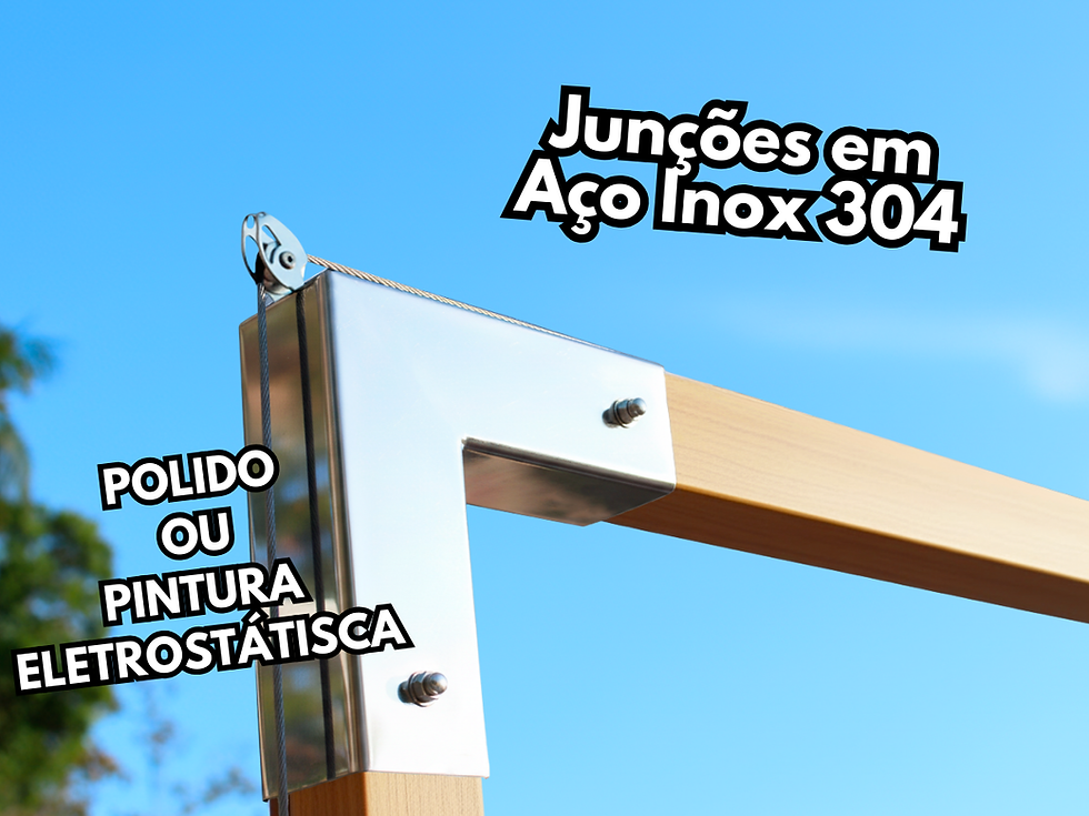 Miniatura: Omb. lateral Standard PLUS + INOX 3m - Alumínio Linheiro - TECIDO OLEFIN