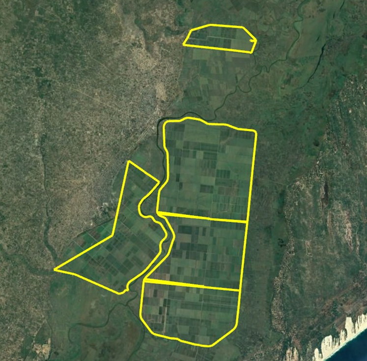 Mozambique aerial survey AOI