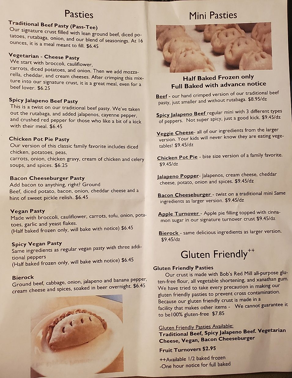 Iron town pasties restaurant menu hours location deals Marquette Now