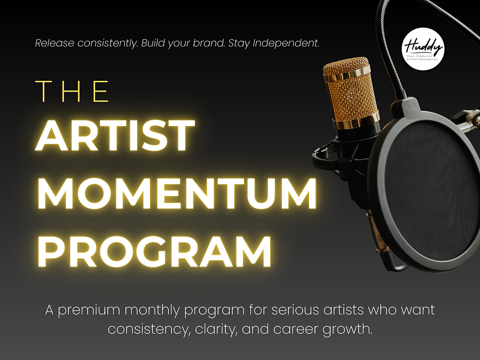 The Artist Momentum Program independent artist services, release strategy, music production and mixing and mastering