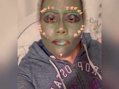 Before and after: I transformed myself into a dragon from my book series. I’m giving Clarissa vibes