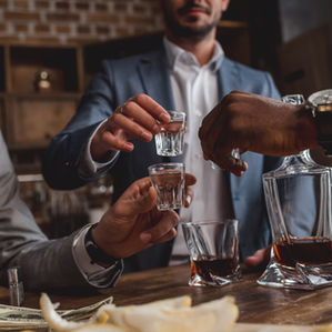 bachelor party with bourbon
