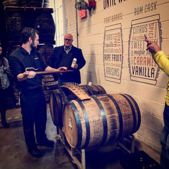 Ange's Envy Distillery barrel pull