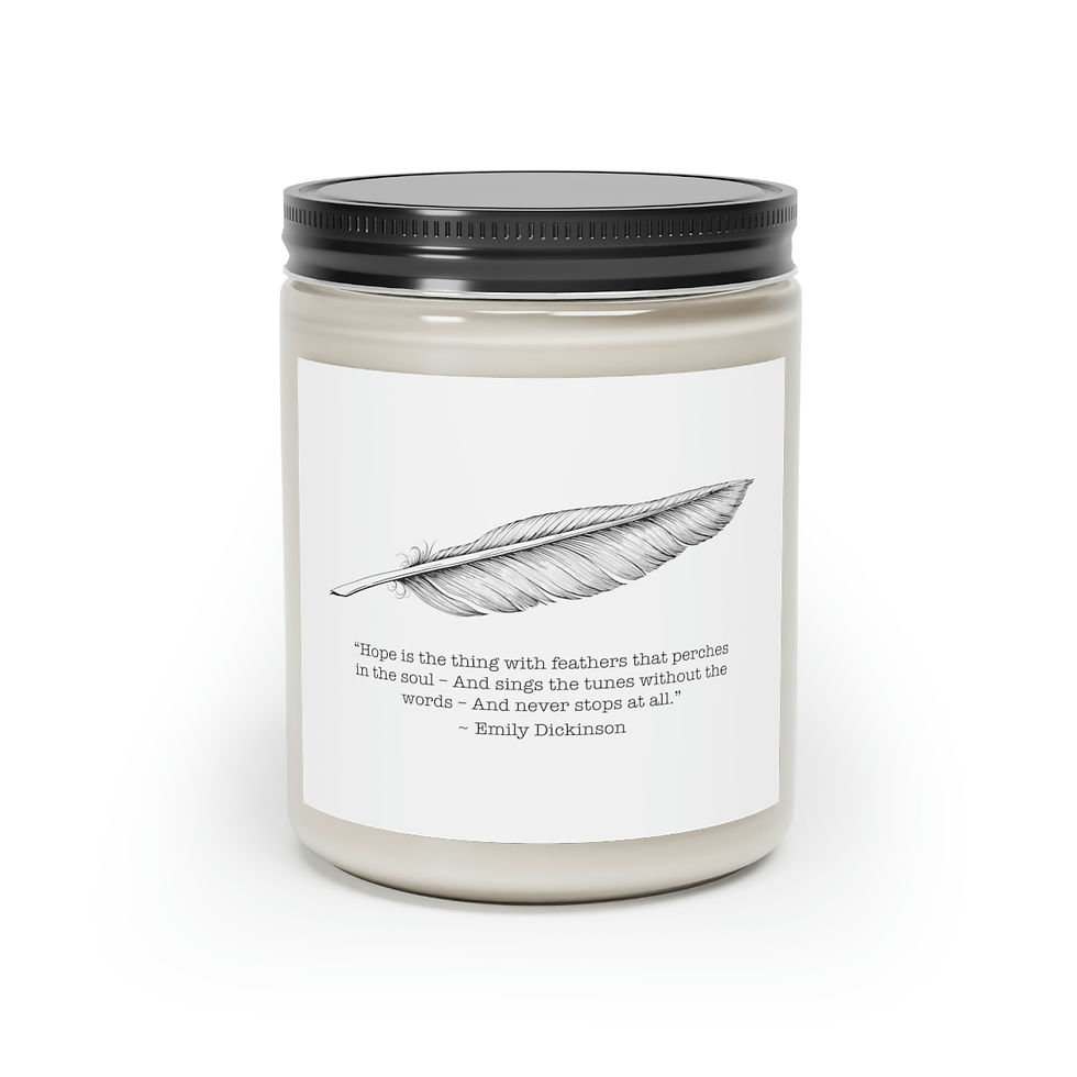 Thumbnail: Scented Candle, 9oz - Quote Emily Dickinson - Feather