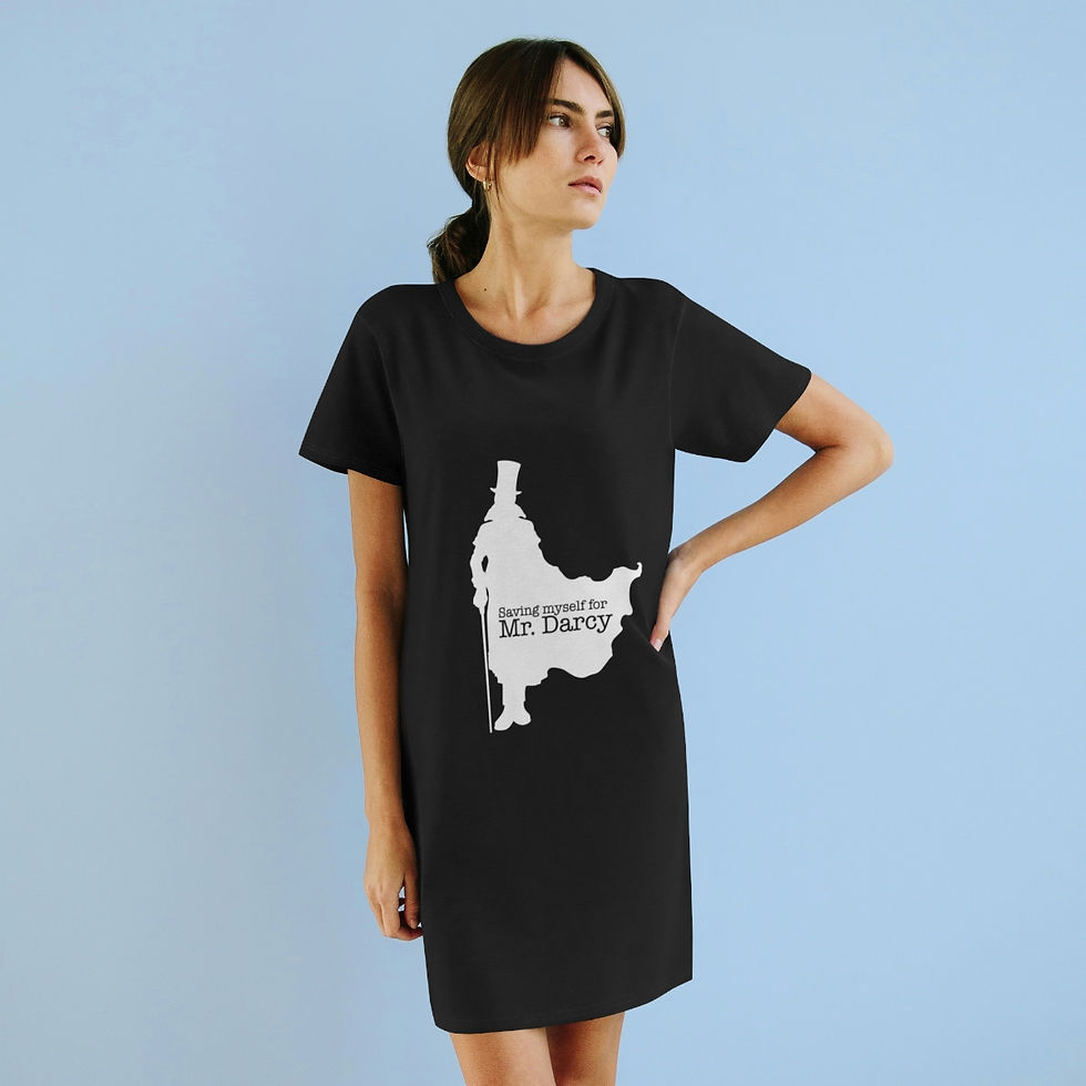 Thumbnail: Organic T-Shirt Dress - Saving Myself For Mr. Darcy