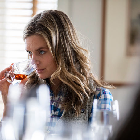 Women sniffing bourbon