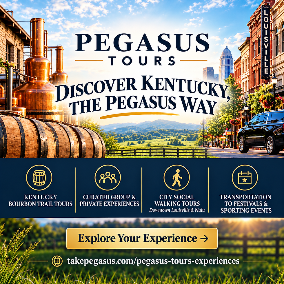 Announcing Pegasus Tours Experiences: Discover Kentucky Through Curated Bourbon Tours, Louisville/NuLu Walking Tours, and Customized Adventures