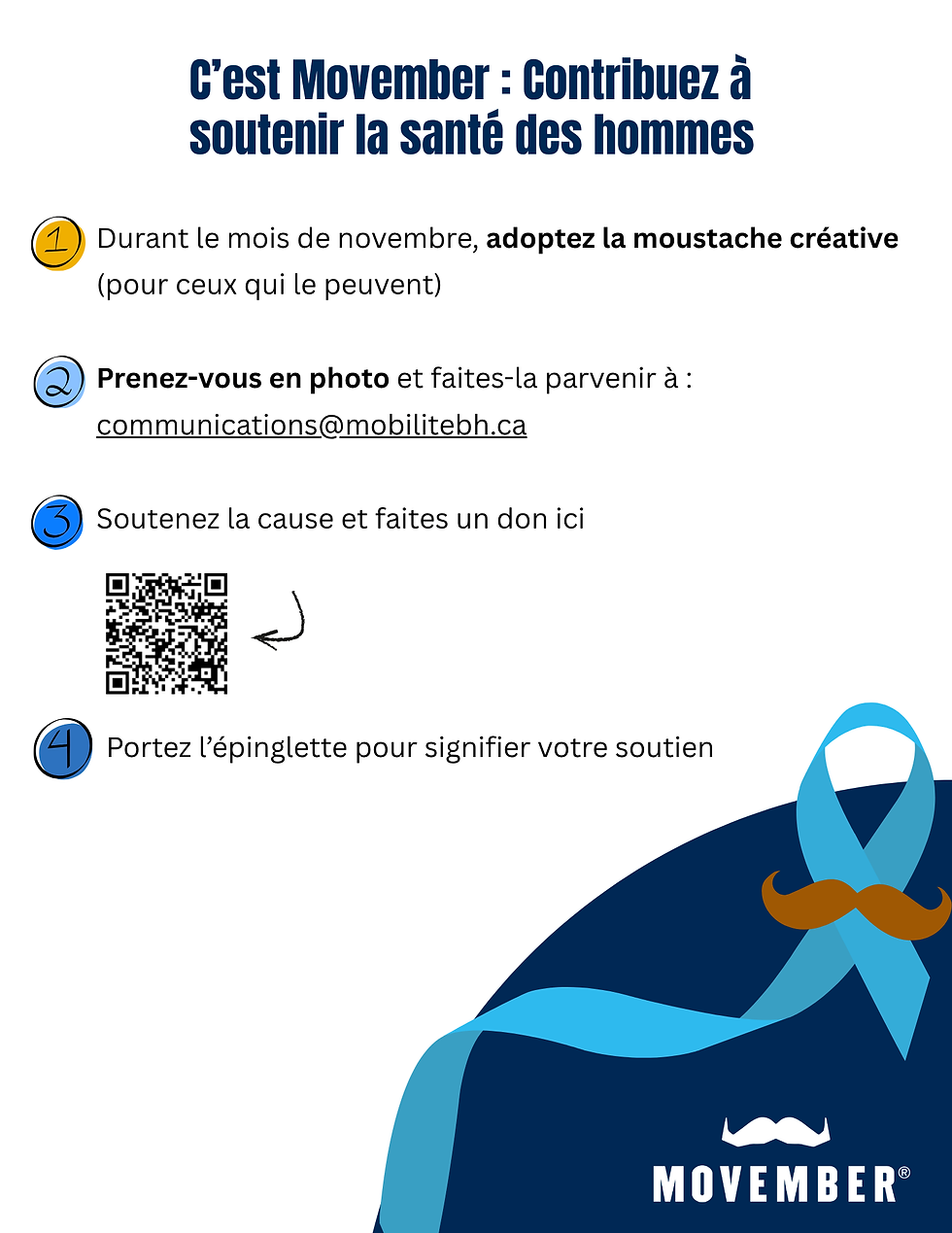 C'est Movember : posons un geste pour la santé des hommes