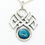 Thumbnail: Sterling silver Celtic stoneset pendant no 1 Blue abalone