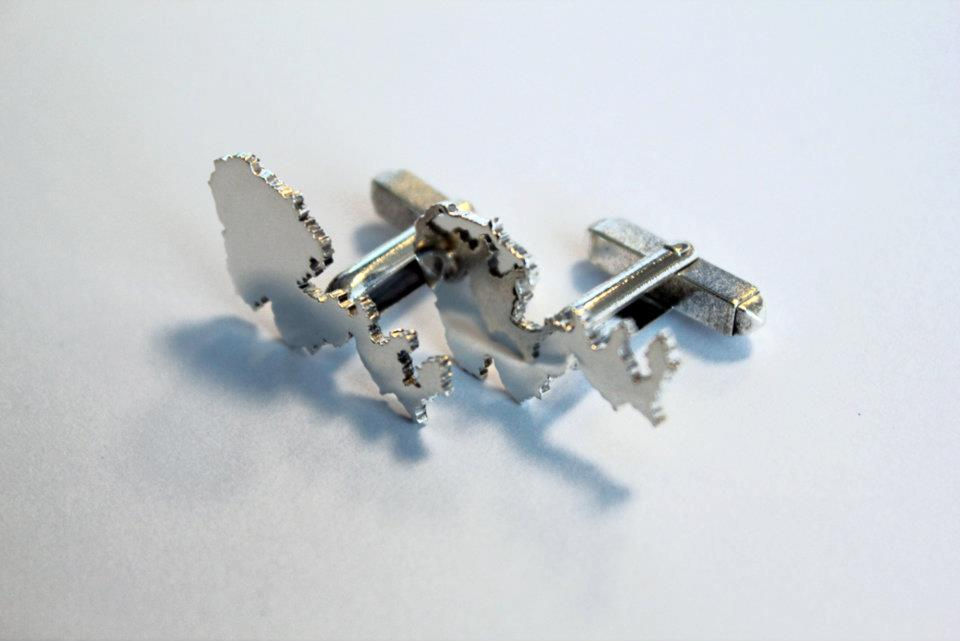 Thumbnail: Sterling Silver Scottish Island Cufflink Orkney 