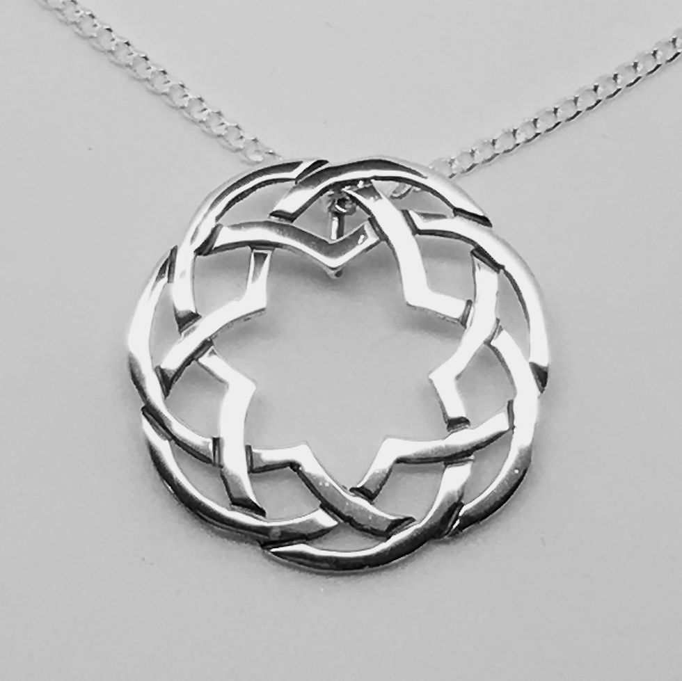 Sterling silver round Celtic pendant no 4