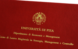 Rilegatura Tesi di Laurea in Ecopelle Rossa - Tesi Artigianali Pisa
