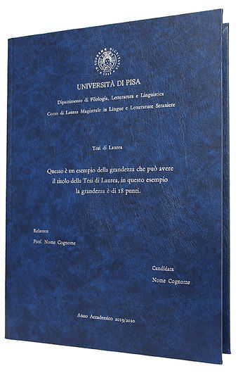Rilegatura Tesi di Laurea in Similpelle - Tesi Artigianali Pisa