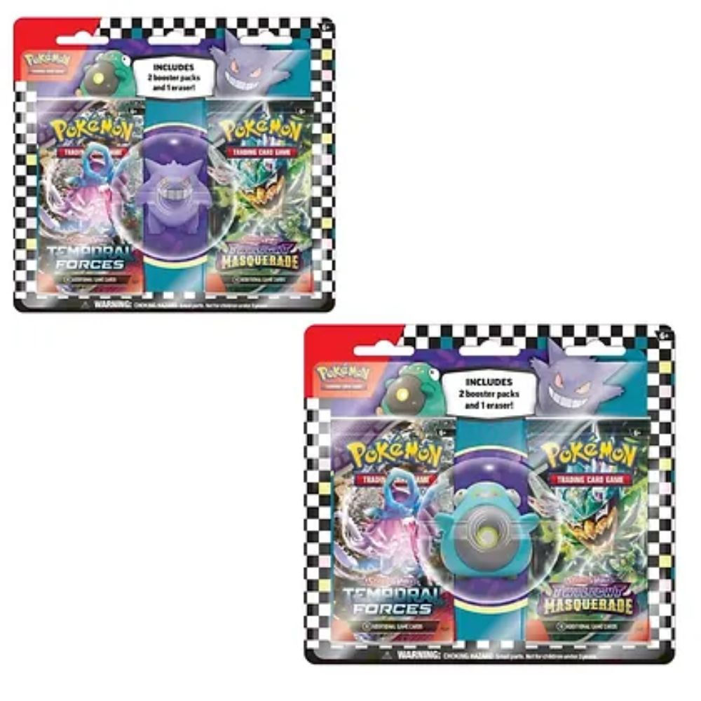 Pokemon Back to School Eraser Blister 2024 Gengar or Bellibolt