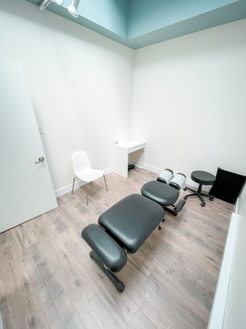 Chiropractor treatment room in Vancouver