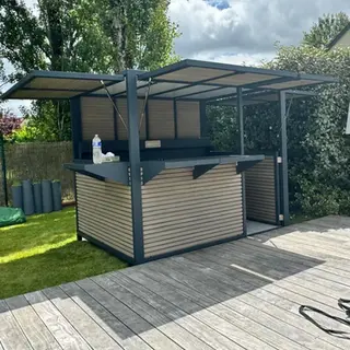 Cuisine d'extérieur. Ma mini piscine à Bousse (57) entre Metz et Thionville.