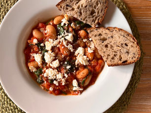 Butterbean, Tomato and Feta Stew
