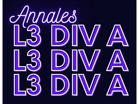 ANNALES LICENCE 3 DIVISION A