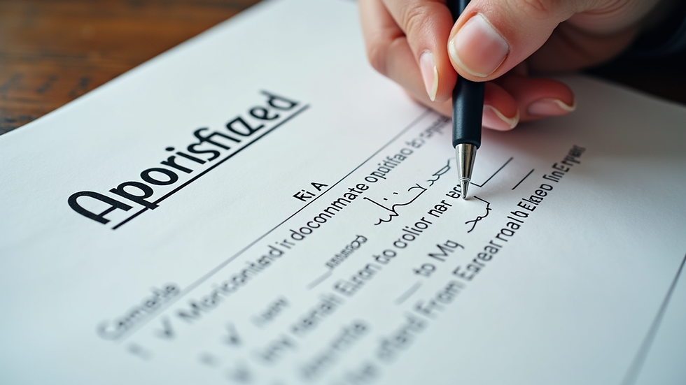 Close-up view of a notarized document with a Florida apostille attached