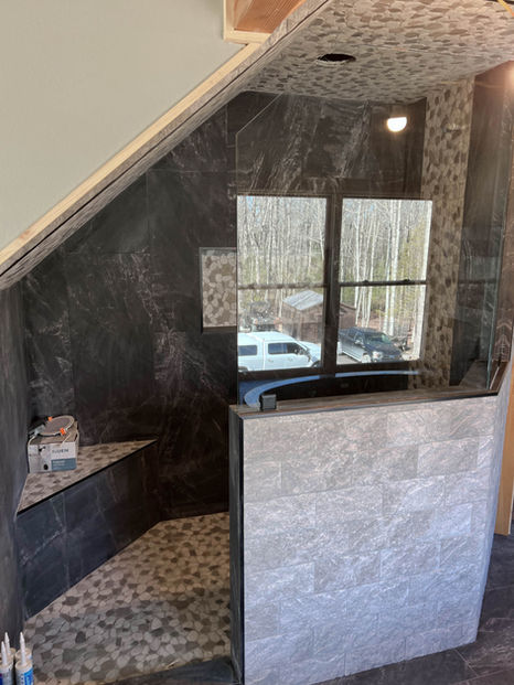 bathroom renovation standing shower