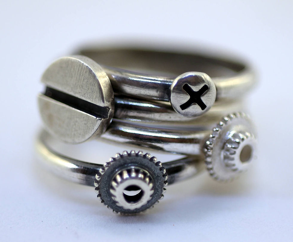 Dainty & kicking Mix - Dainty Gear Rings-Stackable