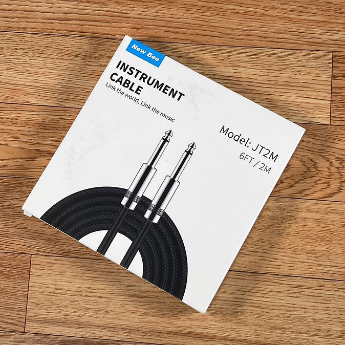New bee - Cable de audio profesional para instrumentos de 1/4" 1.8mtrs