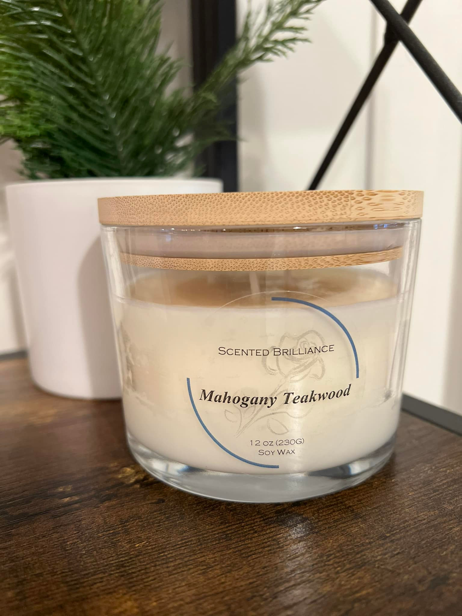 Mahogany Teak Wood Candle 12 oz